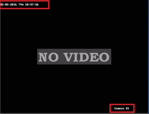 lỗi no video của camera giám sát